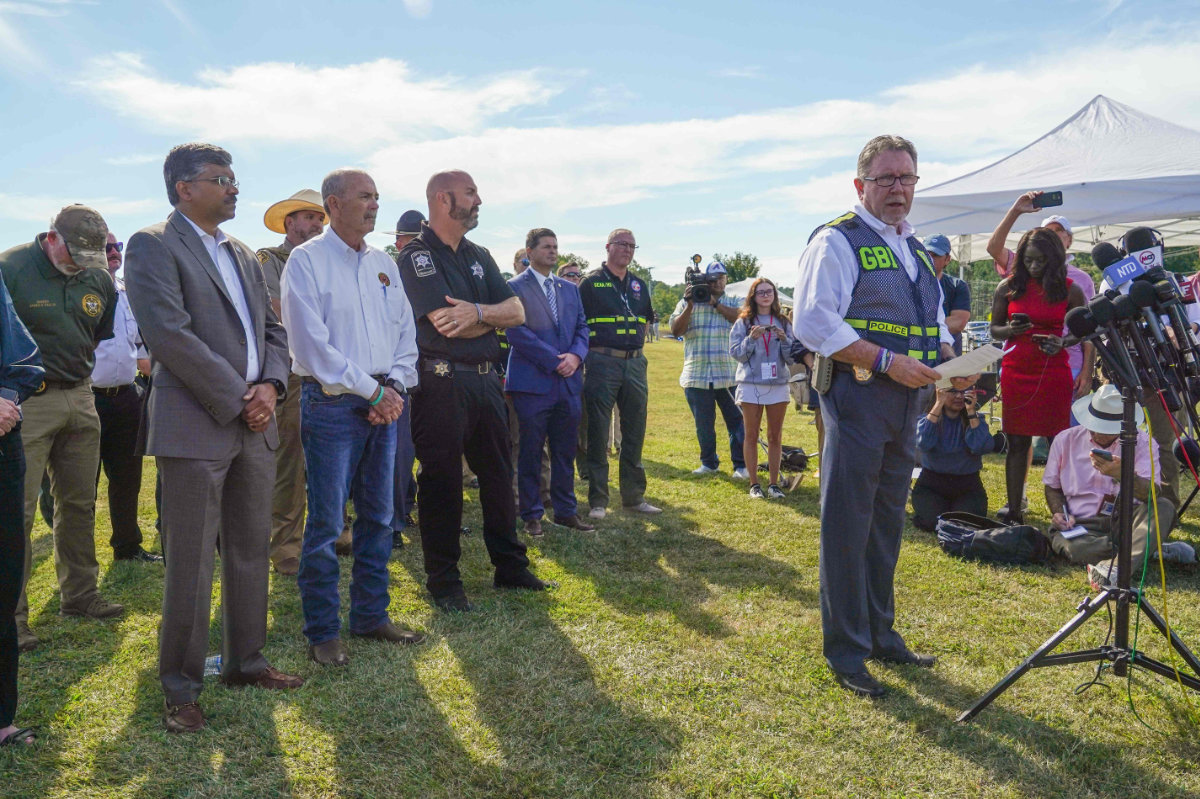 Georgia Bureau of Investigation Director Chris Hosey speaks to the media after a shooting at Apalachee High School on September 4, 2024 in Winder, Georgia. (Getty Images/AFP)