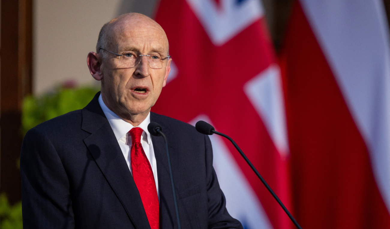British Defense Secretary John Healey. (AFP)