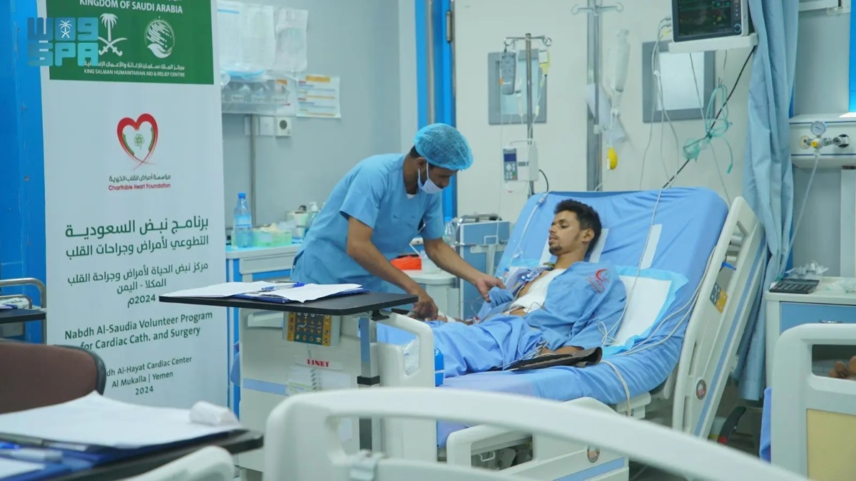 Meanwhile in Yemen, KSrelief initiated a volunteer program for open heart surgery, diseases and catheterization in Hadhramaut. (SPA)