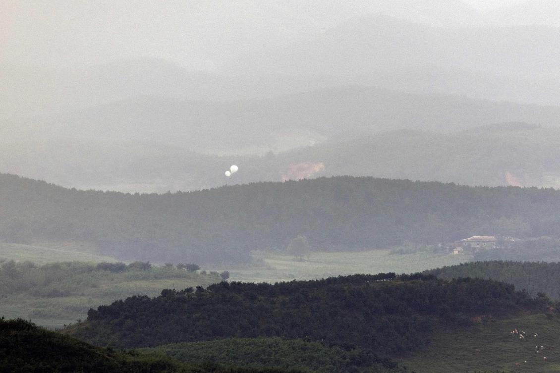 North Korea has floated more trash-filled balloons southward, the latest in a series of border barrages that have sparked a tit-for-tat propaganda campaign. (AFP)