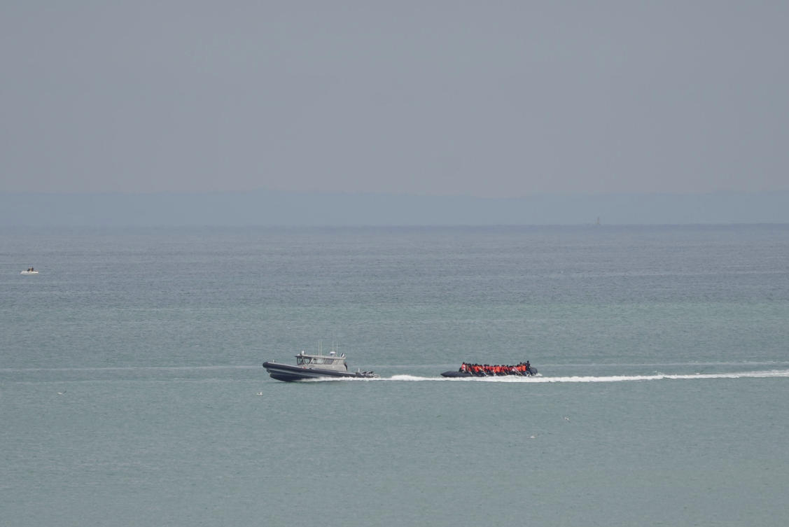 The coast guard also set the migrant boat on fire, a procedure aimed at preventing its reuse by traffickers. (File/AP)