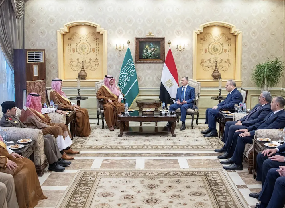 Saudi Arabia’s interior minister Prince Abdulaziz bin Saud bin Naif arrived in Egypt on Saturday evening on an official visit. (SPA)