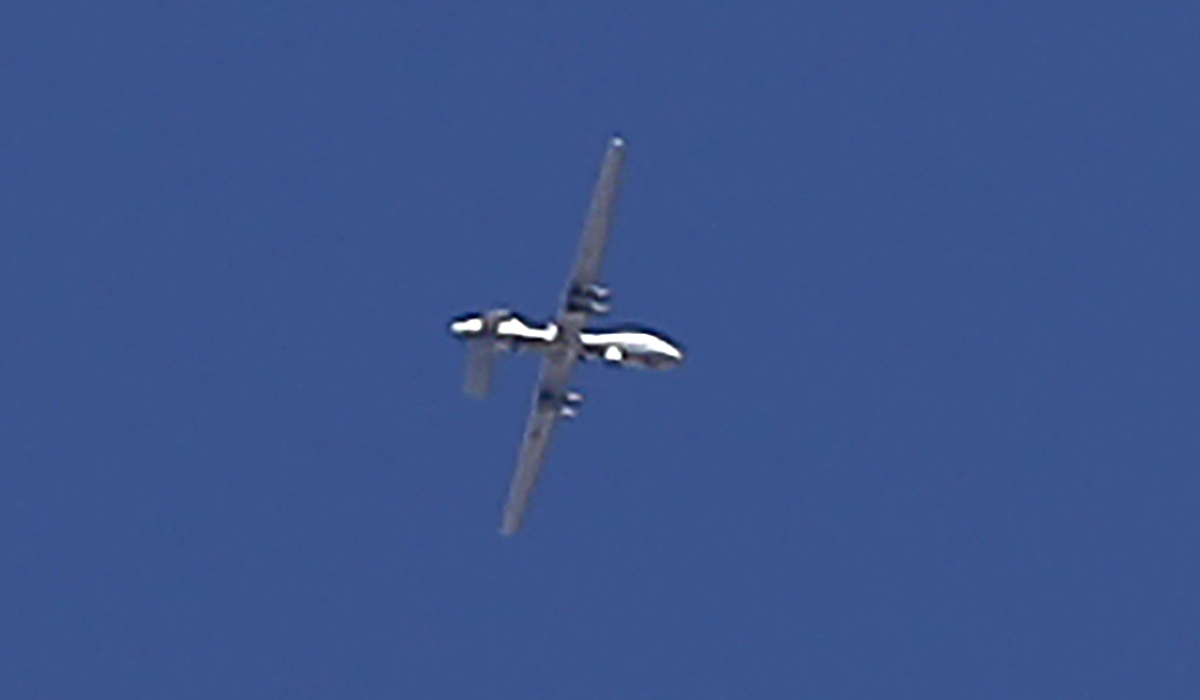 In this file photo taken on November 22, 2016 a US made MQ-9 Reaper military drone. (AFP)