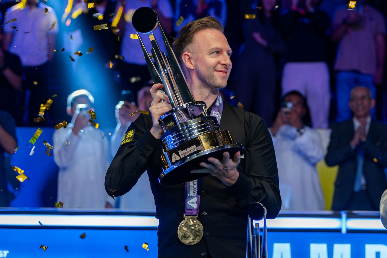 Judd Trump claimed the Saudi Arabia Snooker Masters after a 10-9 win over Mark Williams. (Supplied)