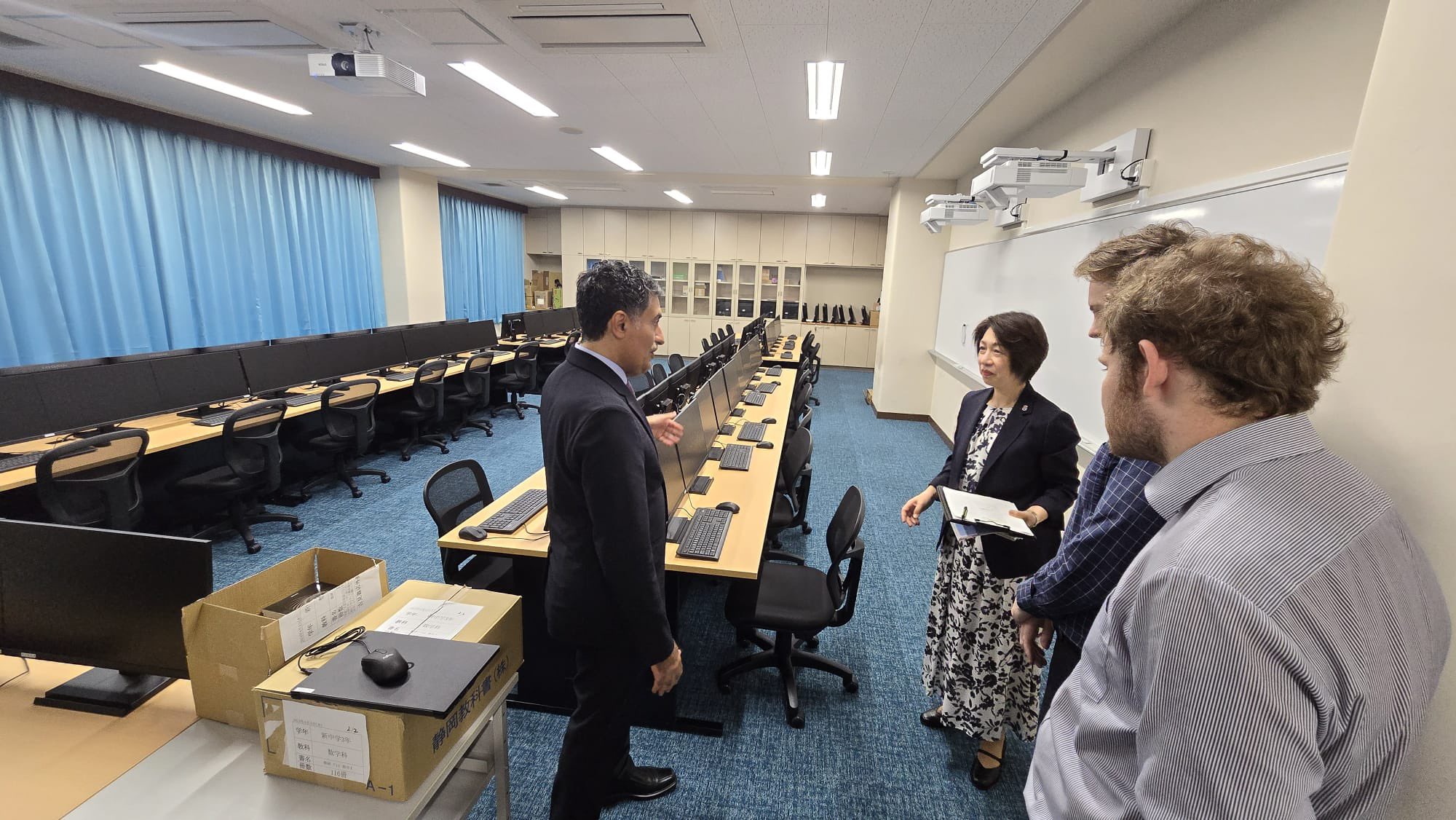Saudi ambassador during his visit to the school facilities. (@KSAembassyJP)