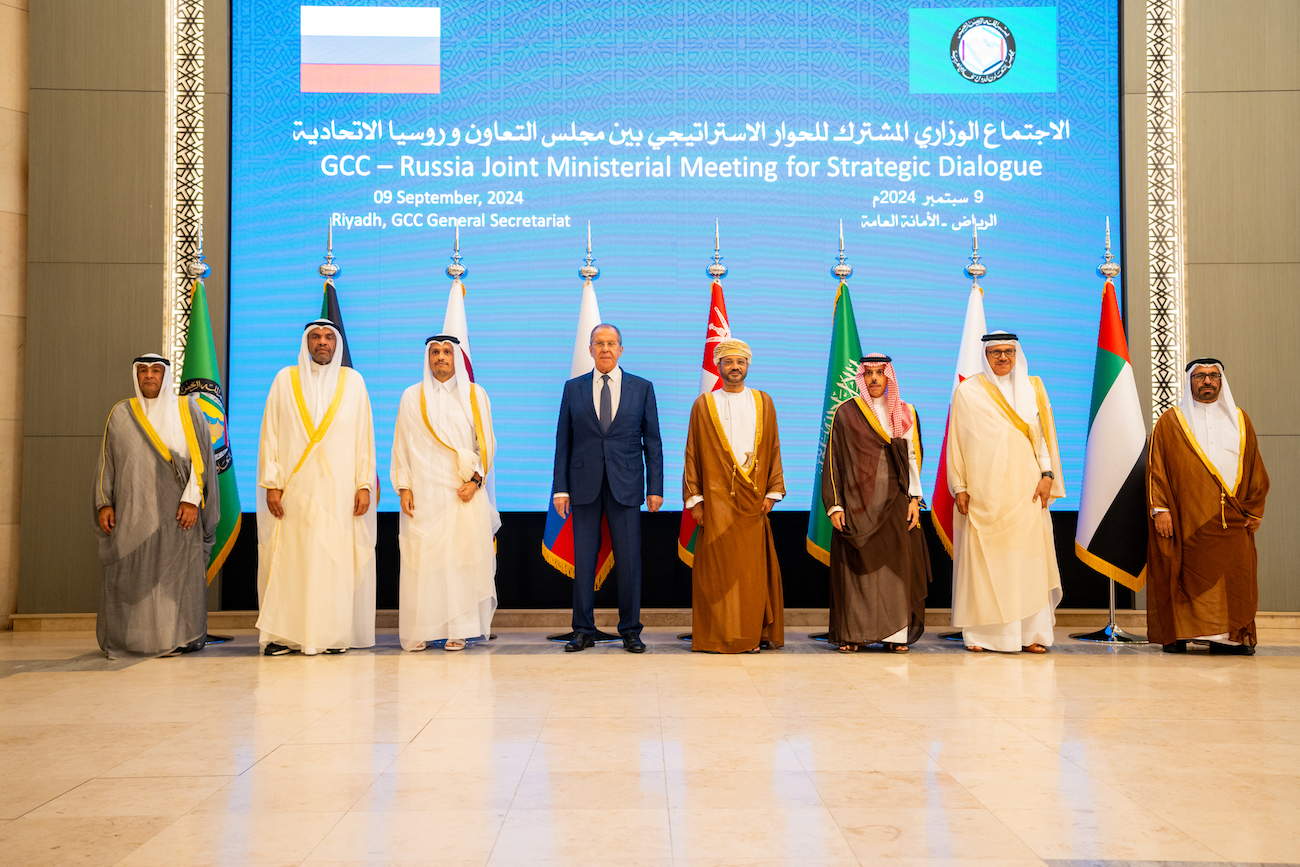 The seventh GCC-Russia strategic dialogue ministerial meeting was held with Russian Foreign Minister Sergey Lavrov in Riyadh on Monday. (Abdulrhman Bin Shalhoub)