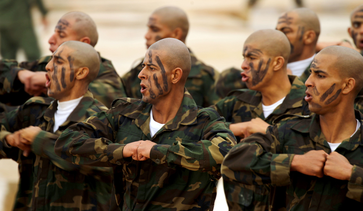 Members of the Self-proclaimed Libyan National Army (LNA) special forces attend a graduation ceremony in Benghazi on December 31, 2018. (AFP)