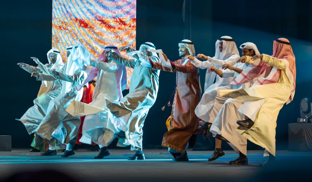 The 14th Gulf Theater Festival commenced with an opening ceremony that featured prominent figures from the Gulf and Arab theater scenes. (X: @MOCPerformArt)