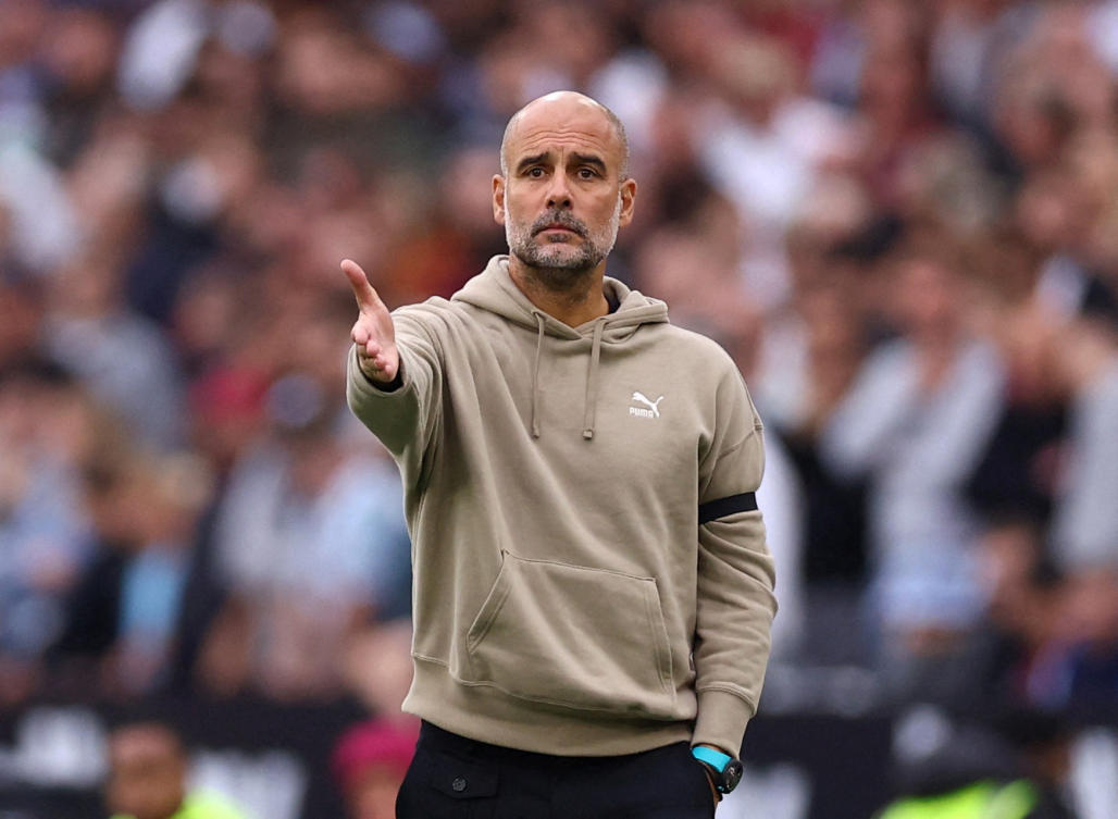 Manchester City manager Pep Guardiola reacts during their Premier League match against West Ham United at London Stadium, on Aug. 31, 2024. (ReutersFile)