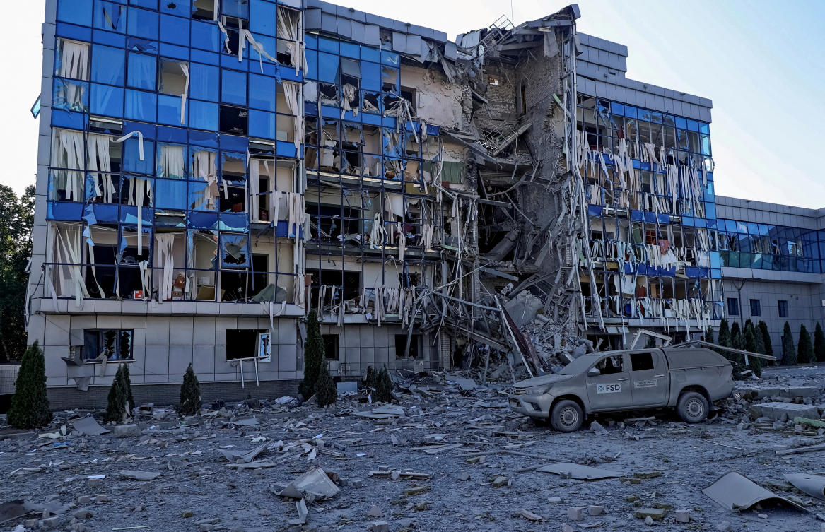 FILE PHOTO: A view shows an office building of FSD, a non-governmental humanitarian organization damaged during a Russian missile attack, amid Russia’s attack on Ukraine, in Kharkiv, Ukraine July 24, 2024. (REUTERS)