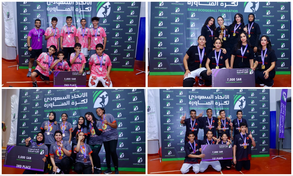 The winners at the Riyadh 2024 Dodgeball Championship were crowned on Sunday. (Supplied)