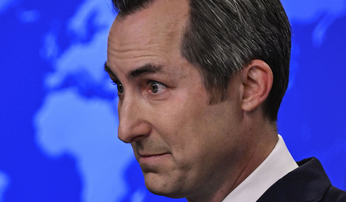 U.S. State Department Spokesperson Matthew Miller speaks to reporters during the daily press briefing at the State Department in Washington, United States, June 3, 2024. (Getty Images)