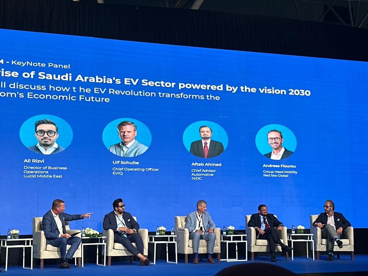 At the EV Auto Show in Riyadh, Ali Rizvi, director of Business Operations at Lucid Middle East, revealed that the company—supported by Saudi Arabia’s Public Investment Fund—is increasing its production efforts within the Kingdom. AN photo