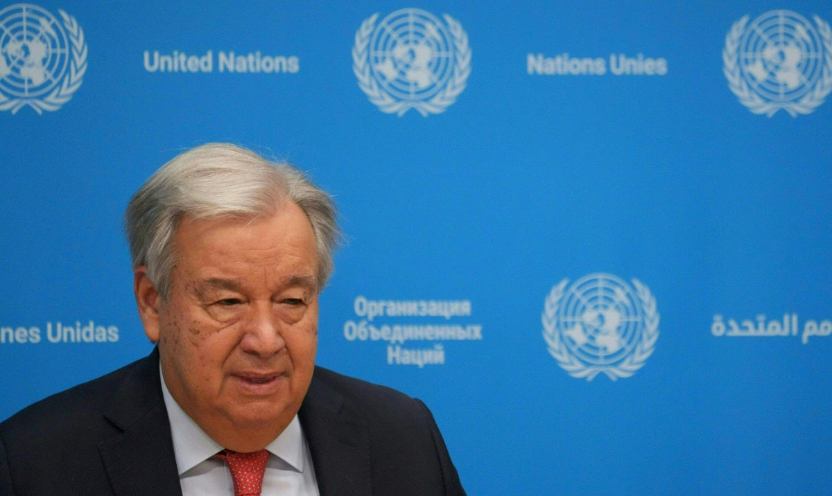 United Nations Secretary-General António Guterres speaks at a press conference ahead of the opening of the 79th High-level session of the UN General Assembly at the United Nations on September 18, 2024 in New York. (AFP)