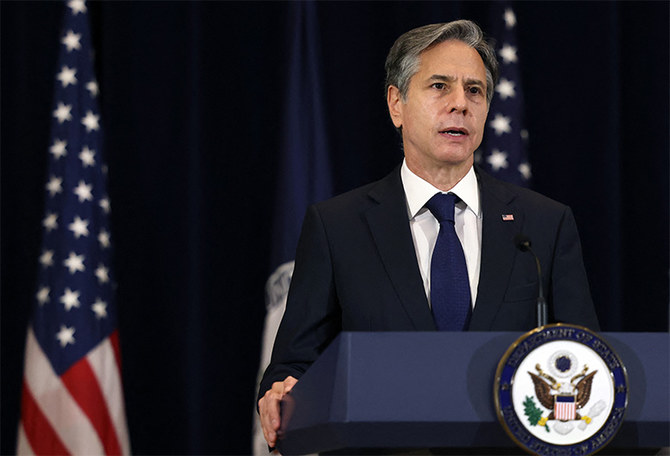 US Secretary of State Antony Blinken speaks at the State Department in Washington, DC on September 10, 2021. (AFP/File)