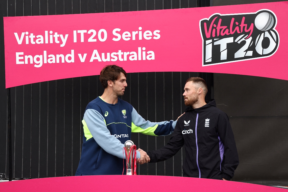 At least this one seems safe, given it is Australia touring. People will turn up to see the old enemy; the first T20I at Southampton was sold out. Almost inevitably, rain delayed the start to 18.45 and the temperature at the end of the match at 10.10 p.m. was displayed as 7.5C. (AFP)