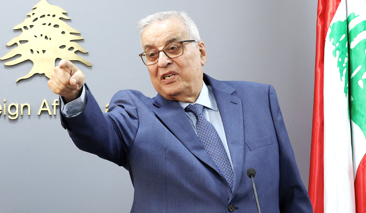 Lebanon's caretaker Foreign Minister Abdallah Bou Habib at the Ministry of Foreign Affairs, in Beirut, Lebanon August 16, 2024. (REUTERS)