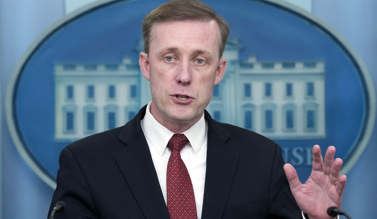 White House national security adviser Jake Sullivan speaks during the daily briefing at the White House in Washington, May 22, 2024. (AP)