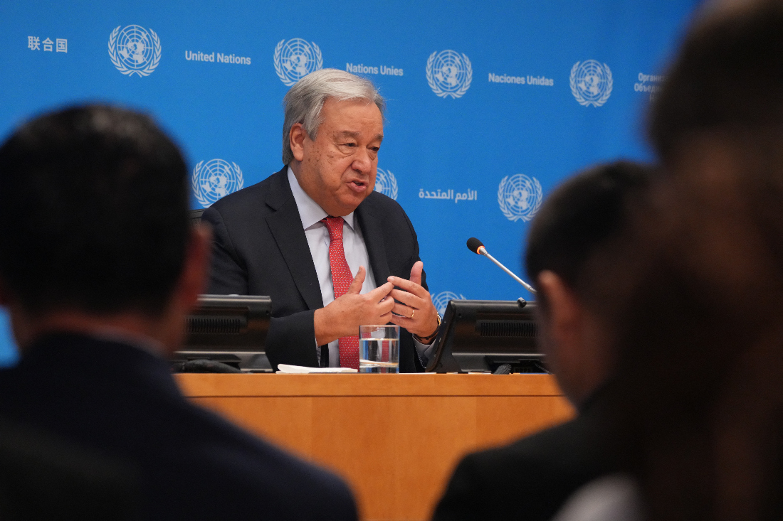 UN Secretary-General Antonio Guterres delivered a speech on Saturday ahead of the Summit of the Future. (File/AFP)