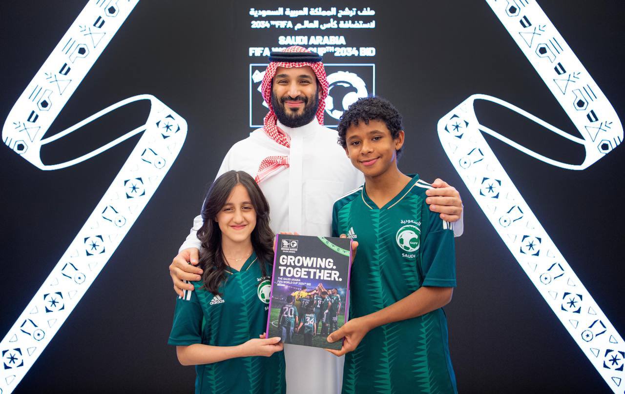 HRH Crown Prince Mohammed bin Salman endorses Saudi Arabia’s final preparations ahead of FIFA World Cup 2034™ Bid Book for submission to FIFA. (SPA)