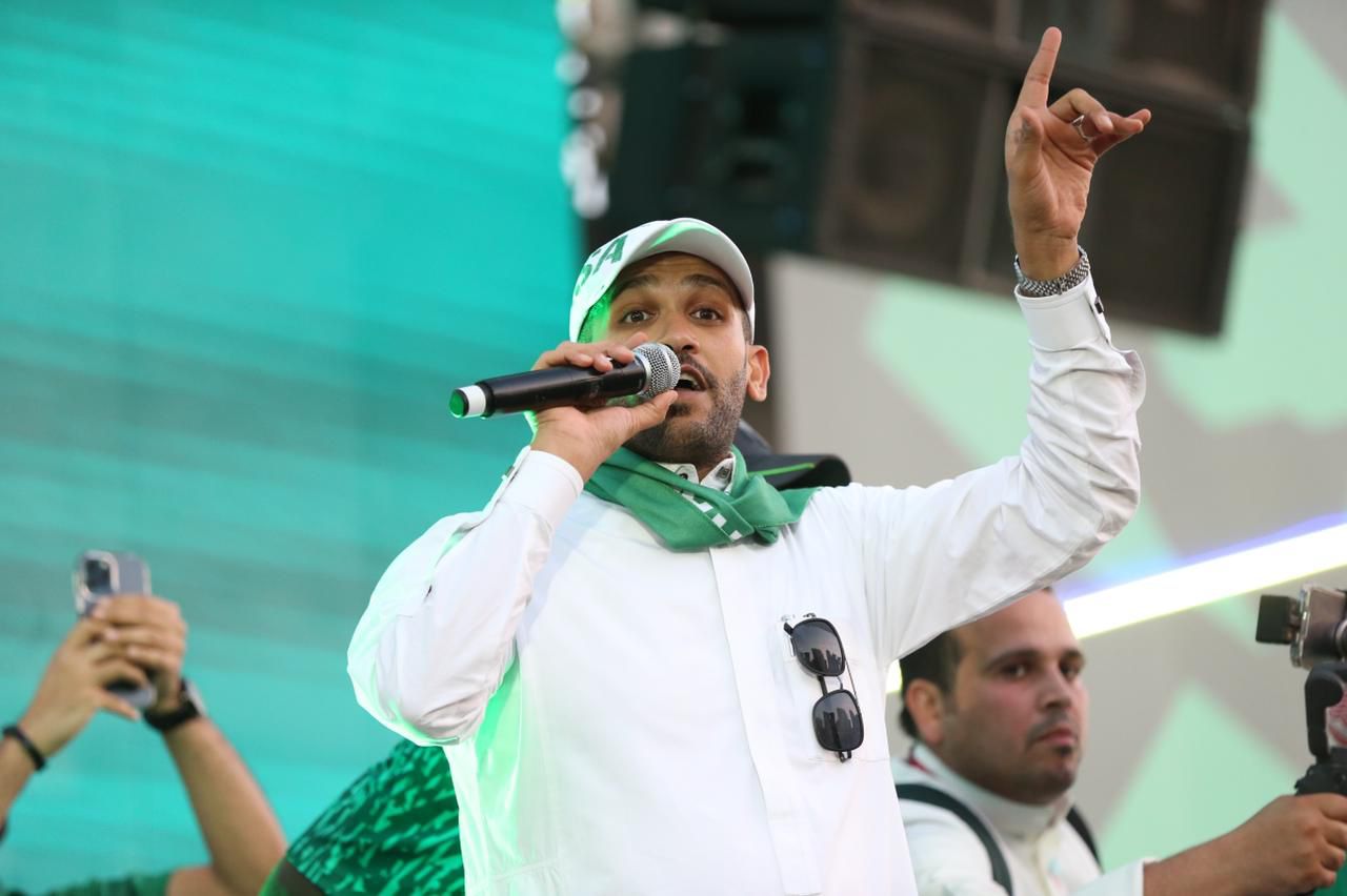 Some fans have taken their love for their team a step further by forming singing groups, such as Atif Bawazeer, the former president of the Al-Ahli Club Association and a current member of the Saudi National Team Fans Council. (Supplied)