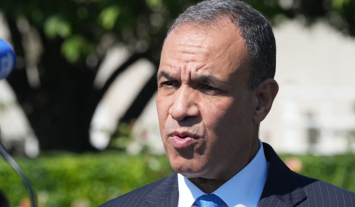 Egyptian Foreign Minister Badr Abdelatty at United Nations Headquarters in New York, September 22, 2024. (AFP)