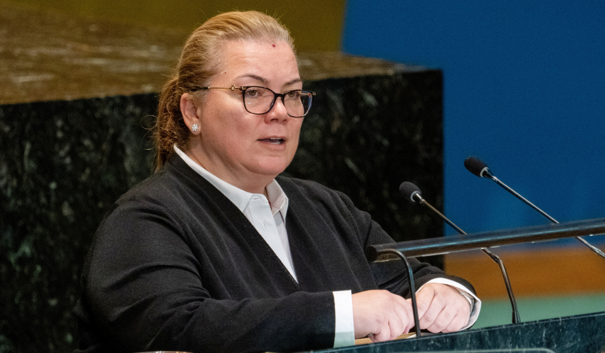 Minister of Planning and International Cooperation of Jordan Zeina Toukan addresses the "Summit of the Future" in the General Assembly hall at United Nations headquarters in New York City, U.S., September 23, 2024. (REUTERS)