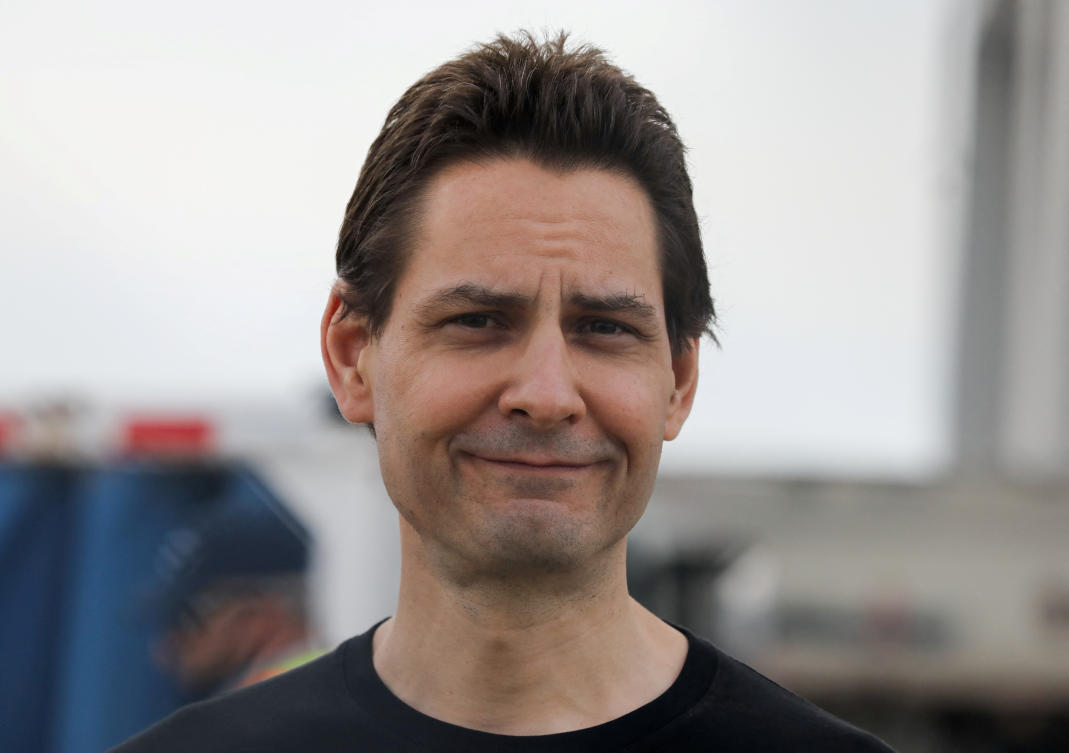 Former diplomat Michael Kovrig reacts following his arrival on a Canadian air force jet after his release from detention in China, at Pearson International Airport in Toronto, Ontario, Canada September 25, 2021. (Reuters)