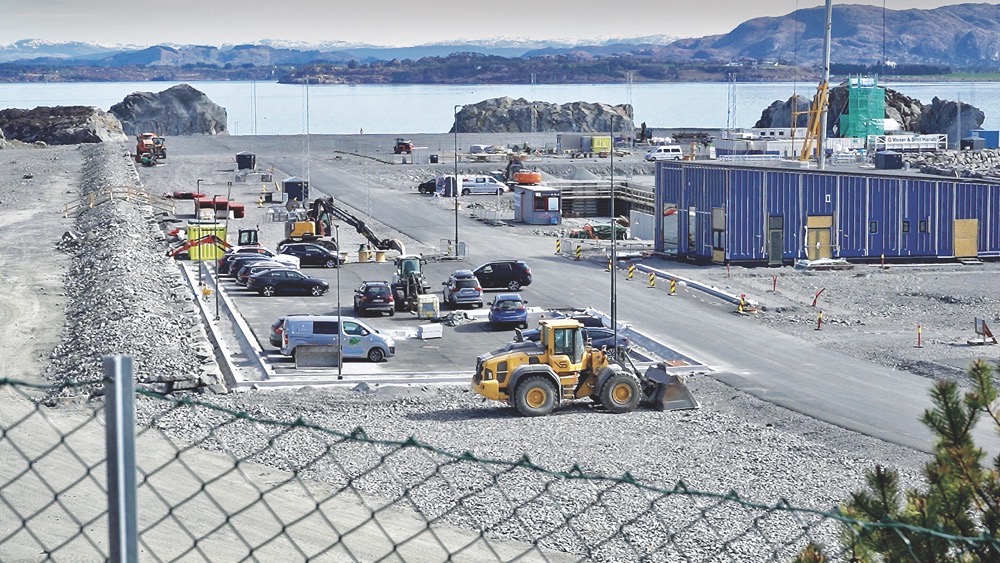 The construction site for a terminal which will collect liquefied carbon dioxide. (AFP)