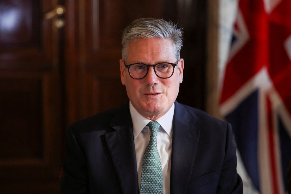 British Prime Minister Keir Starmer attends a breakfast meeting with Italian business leaders at Villa Wolkonsky in Rome, Italy, on September 16, 2024 (AFP)