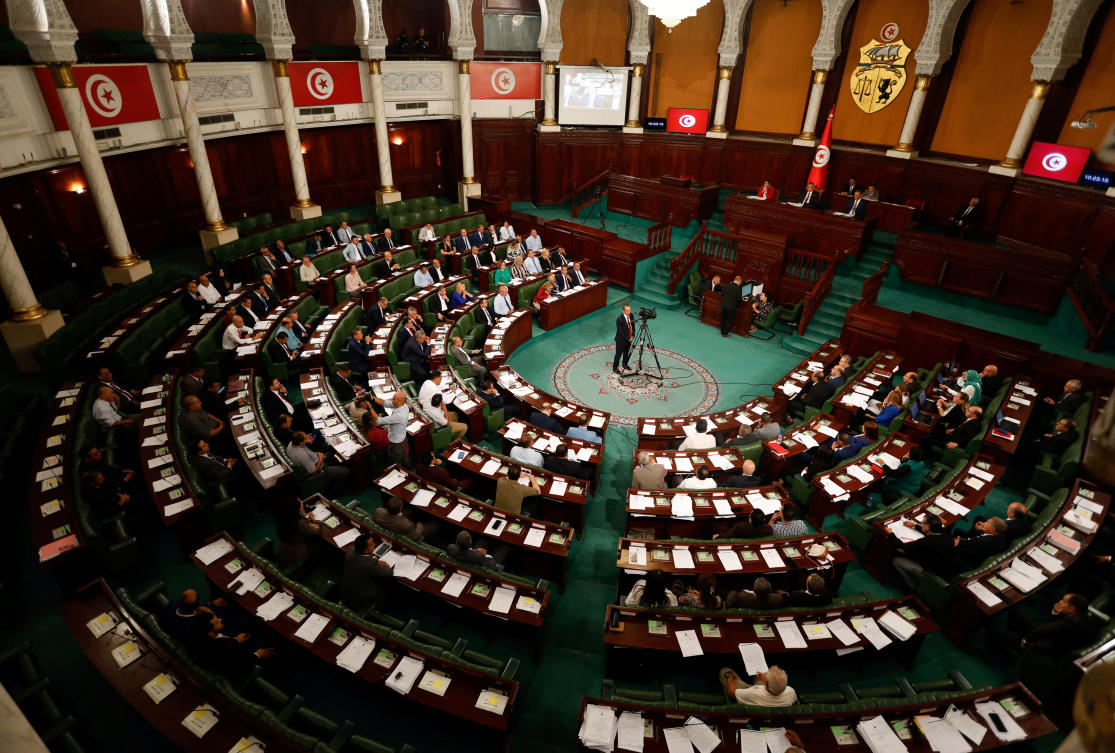 Opposition and civil society groups call for protests near parliament. (REUTERS)