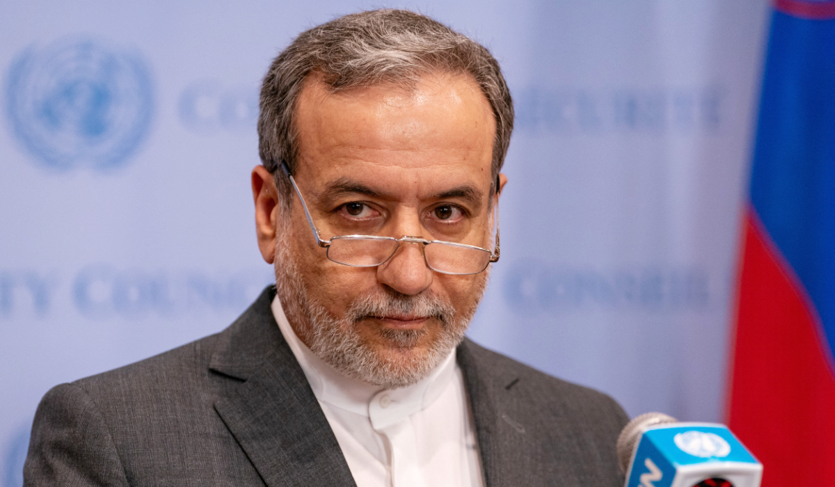 Minister of Foreign Affairs of Iran Abbas Araghchi speaks to the media at the U.N. headquarters in New York City, U.S., September 25, 2024. (REUTERS)
