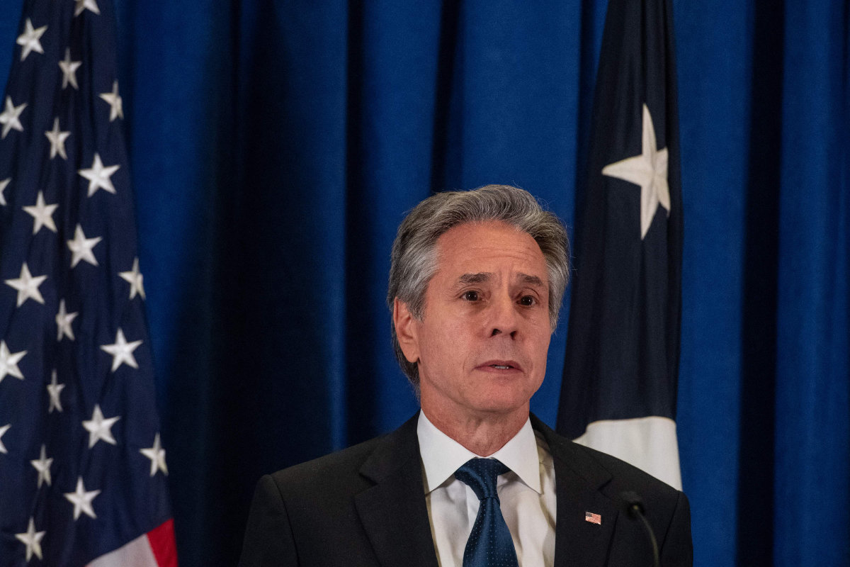 US Secretary of State Antony Blinken speaks to members of the press on September 27, 2024 in New York City. (Getty Images/AFP)