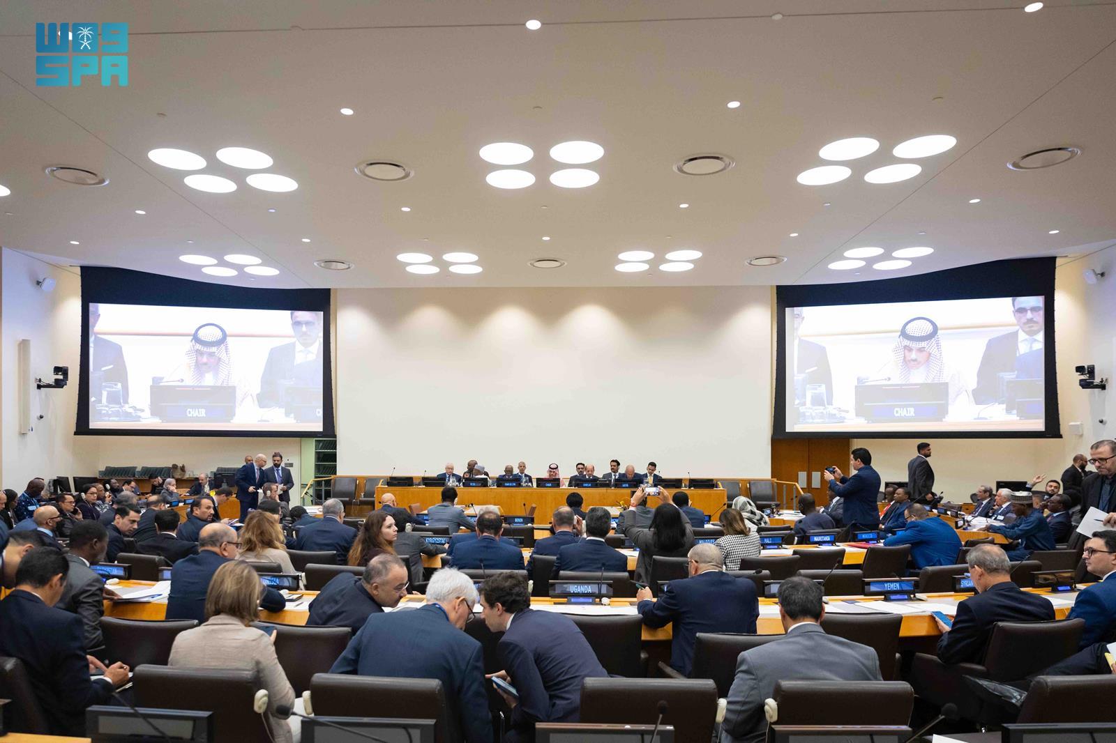 Saudi Foreign Minister Faisal bin Farhan and Jordanian Foreign Minister Ayman Safadi outlined the position of the two kingdoms on Israel’s latest escalation and a solution to the crisis. (File/SPA)