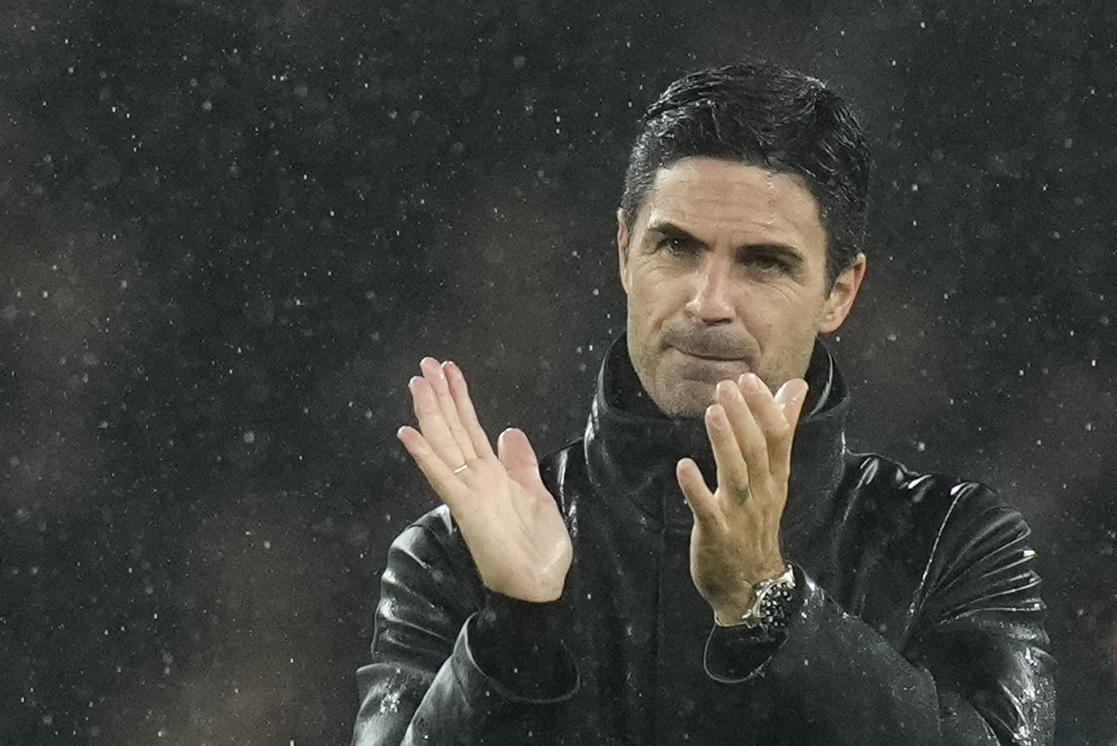 The friendship between Manchester City manager Pep Guardiola and Arsenal manager Mikel Arteta could come under strain with the rivalry between their title-chasing Premier League clubs intensifying in recent days. (AP)