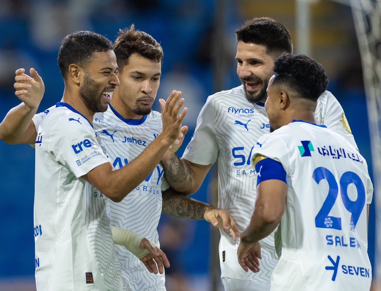 Al-Hilal returned to the top the SPL table after a 4-2 win over Al-Kholood. (X/@Alhilal_FC)