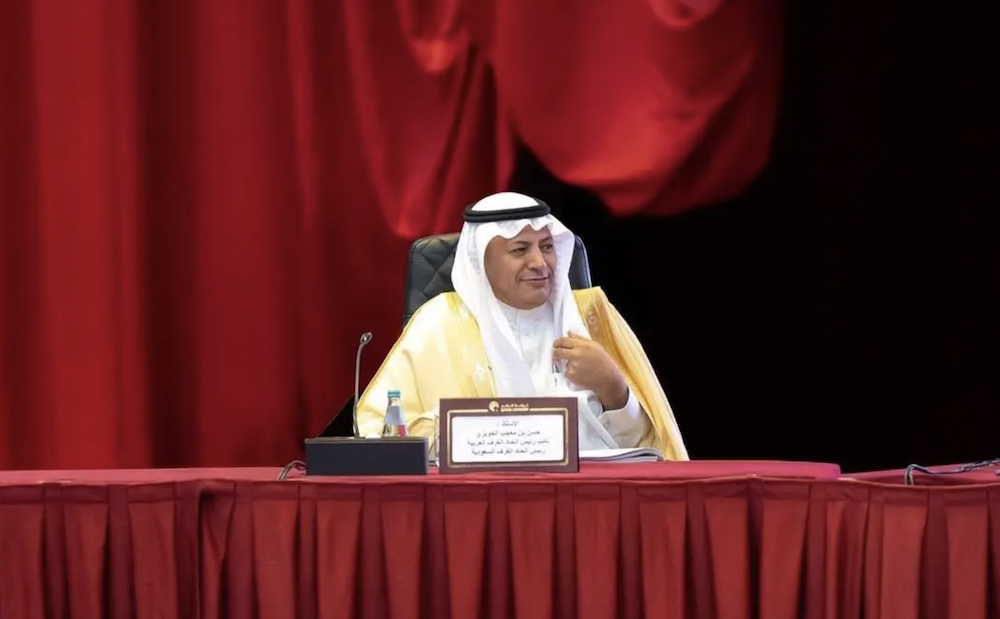 The Union of Arab Chambers appointed Hassan bin Moejeb Al-Huwaizi, President of the Federation of Saudi Chambers, as its first Vice President. (SPA)