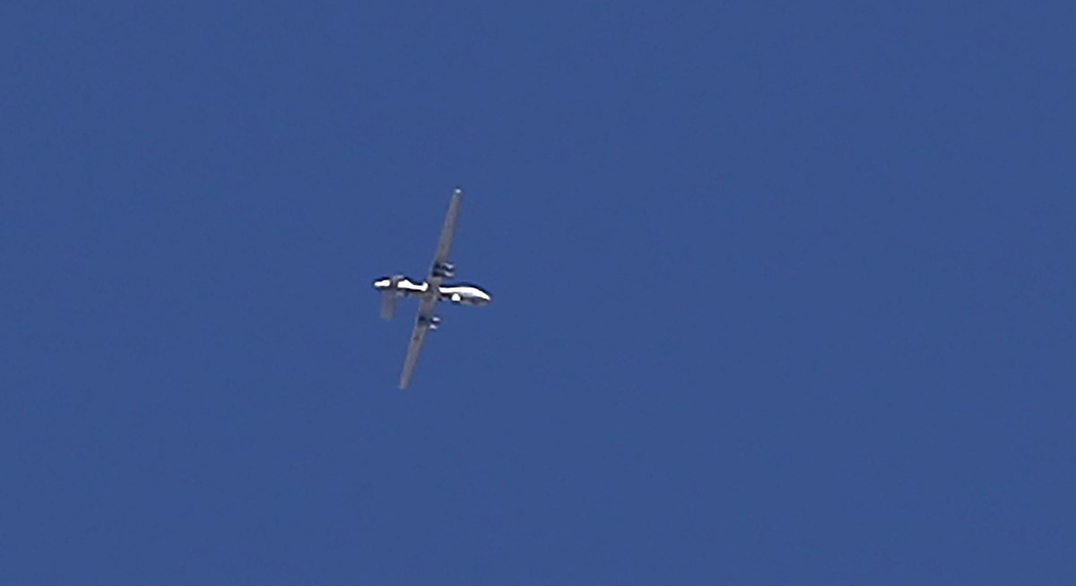 A US-made MQ-9 Reaper military drone. (File/AFP)