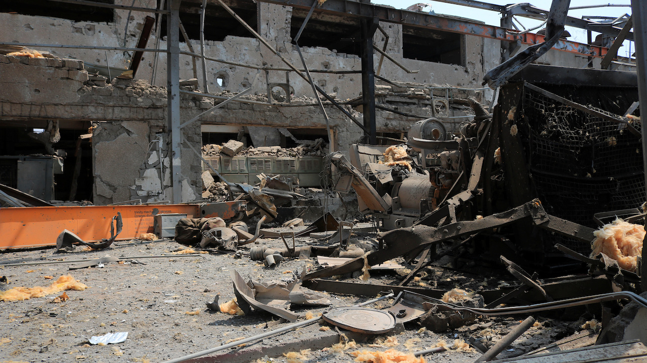 A view of the wreckage of a power station destroyed by Israeli air strikes in the Red Sea port of Hodeidah, in Hodeidah, Yemen September 30, 2024. (Reuters)