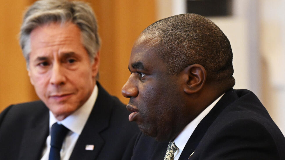 Antony Blinken and David Lammy, Kyiv, Ukraine, Sept. 11, 2024. (AFP)