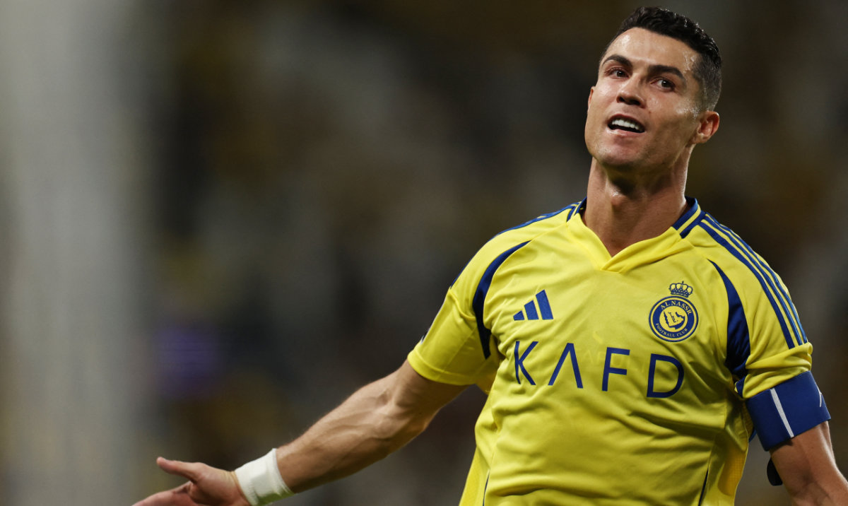Al-Nassr's Cristiano Ronaldo celebrates scoring their second goal. (Reuters)