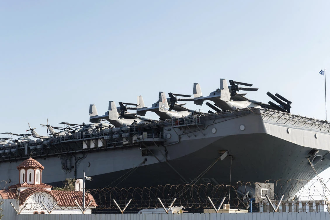 The sailors were part of the crew of the USS Wasp, an American amphibious assault ship docked in Izmir since September 1. (File/AFP)