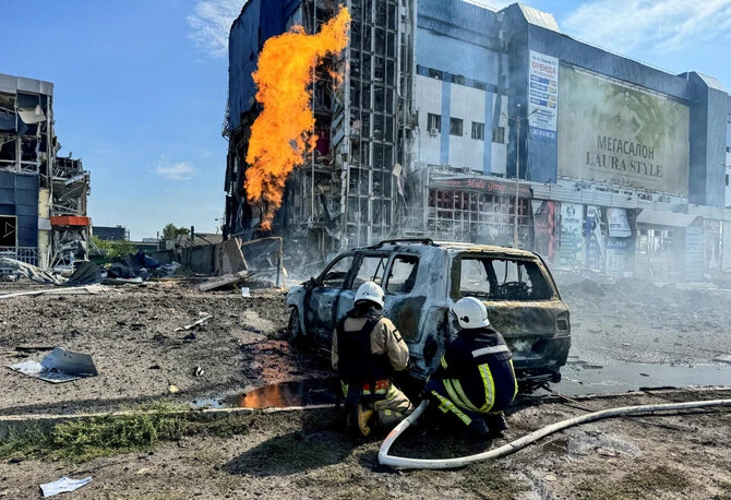 Two Russian ballistic missiles struck an educational facility and nearby hospital in a central-eastern region of Ukraine, killing at least 41 people and wounding 180 others, Ukrainian President Volodymyr Zelenskyy said Tuesday. (Reuters/File)