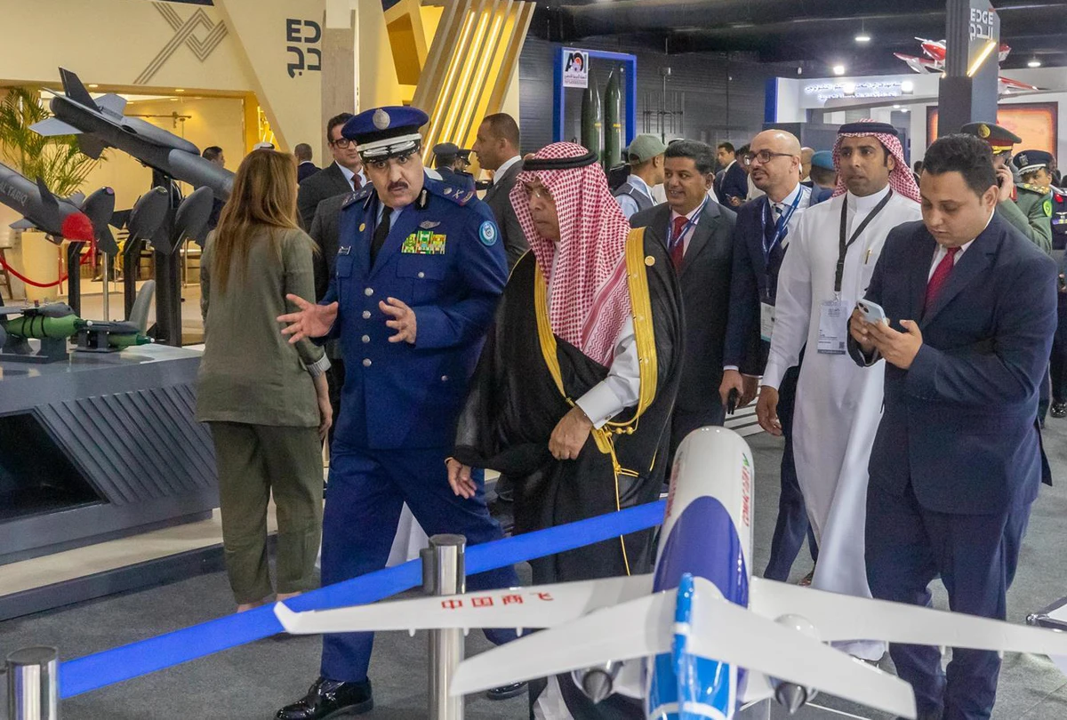 The head of the General Authority of Civil Aviation and other senior Saudi officials have been visiting the Egypt International Airshow at El Alamein International Airport. (SPA)