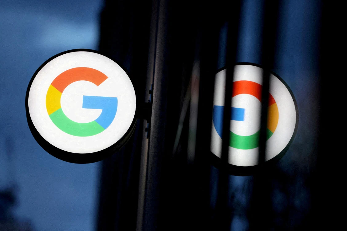 FILE PHOTO: The logo for Google is seen at the Google Store Chelsea in Manhattan, New York. (REUTERS)