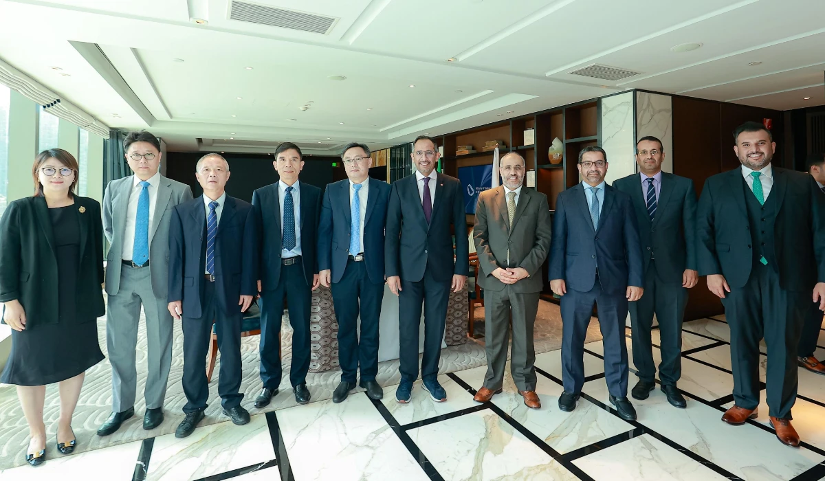 Bandar Alkhorayef pose for a group photo with representatives of Chinese mining companies. (Supplied)