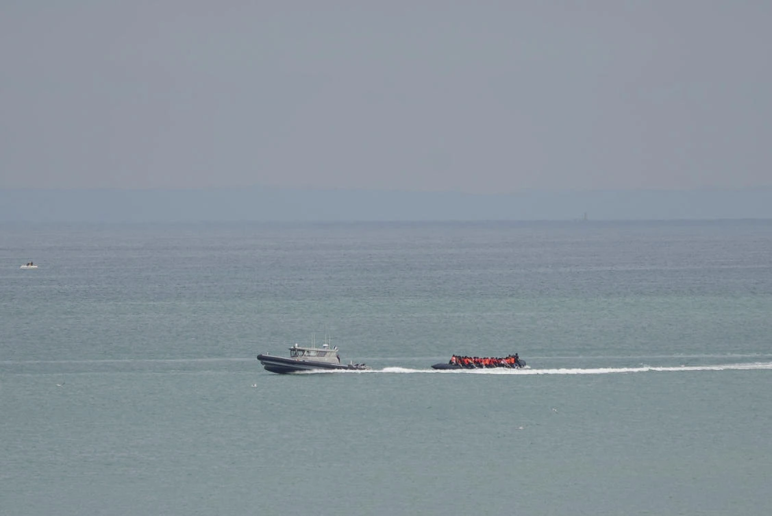 The coast guard also set the migrant boat on fire, a procedure aimed at preventing its reuse by traffickers. (File/AP)