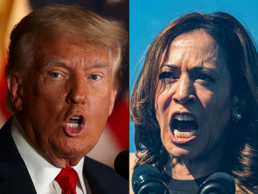 This combination of pictures created on Sept. 06, 2024 shows former US President and Republican presidential candidate Donald Trump and US Vice President and Democratic presidential candidate Kamala Harris. (AFP)