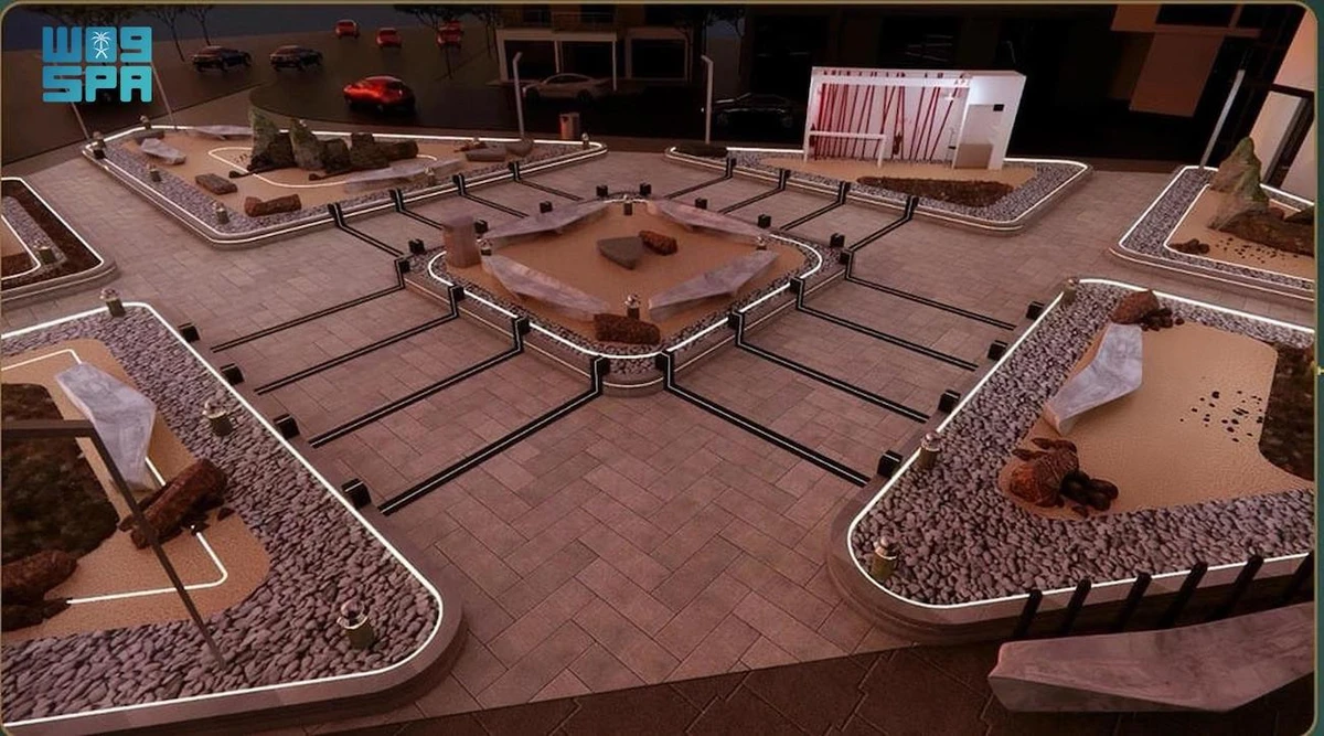 Makkah municipality is building the first stone park on 1,000 square meters, using recycled materials and leftover stones from local projects. (SPA)