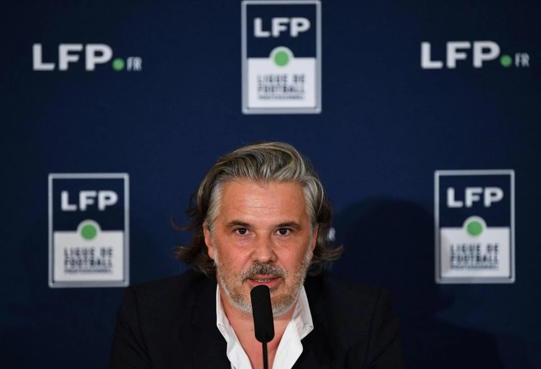 Vincent Labrune was re-elected chairman of France's Professional Football League on Sept. 10, 2024, until 2028. (AFP)